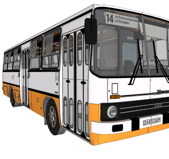 超精细汽车模型 大巴 Ikarus